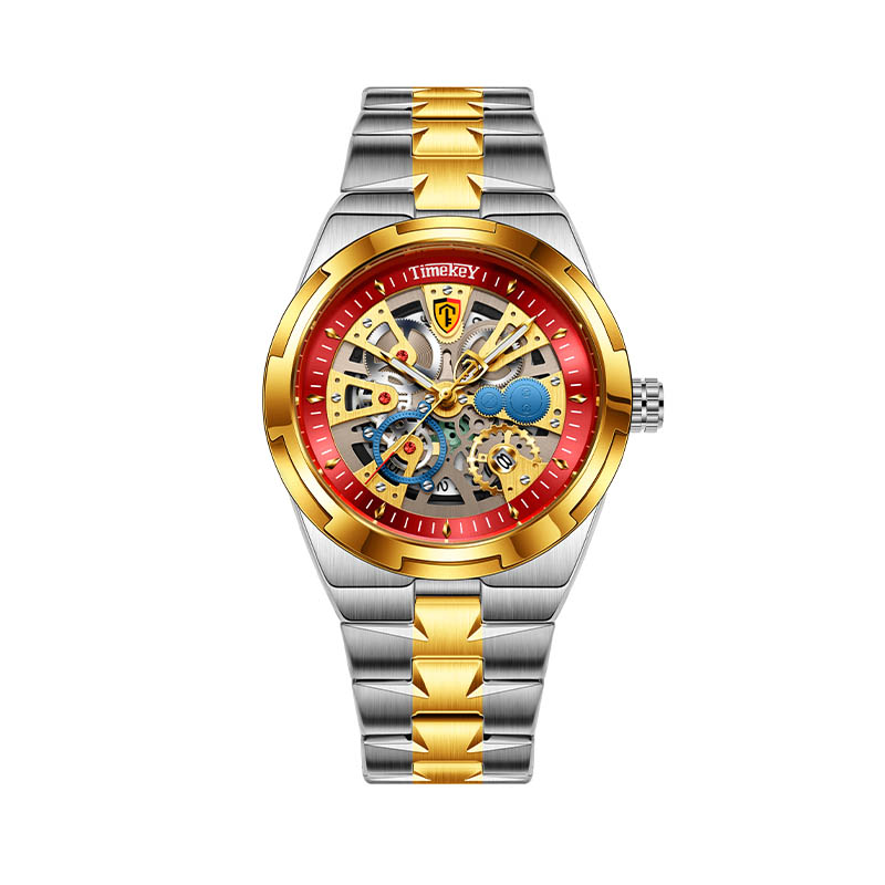 TIMEKEY New Men's Watch Genuine Brand Business Men's Watch Luminous Waterproof Calendar Back