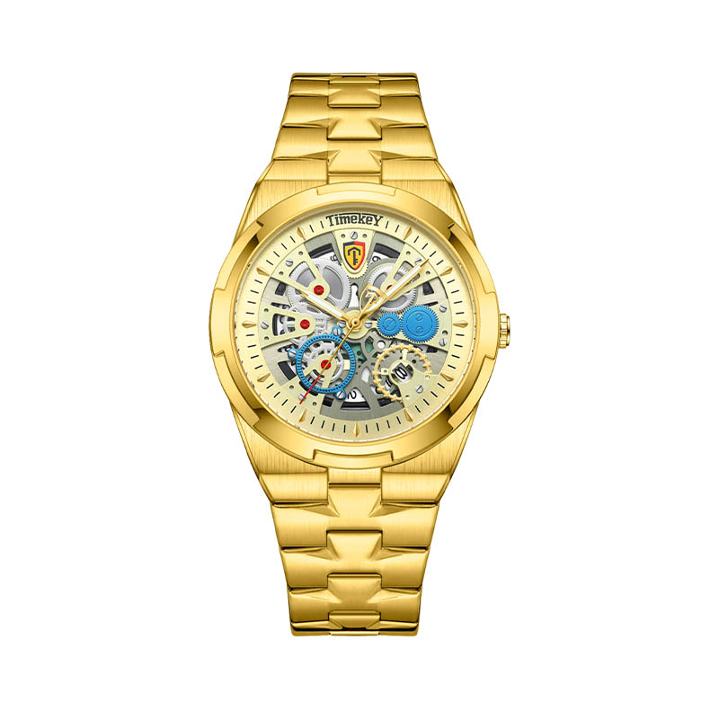 TIMEKEY New Men's Watch Genuine Brand Business Men's Watch Luminous Waterproof Calendar Back