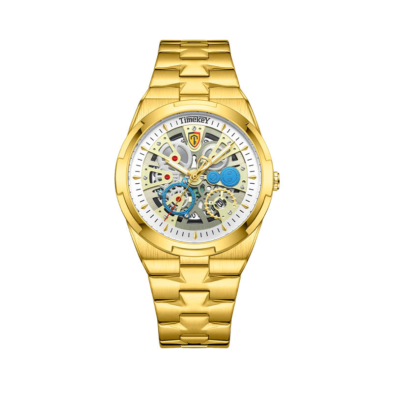 TIMEKEY New Men's Watch Genuine Brand Business Men's Watch Luminous Waterproof Calendar Back