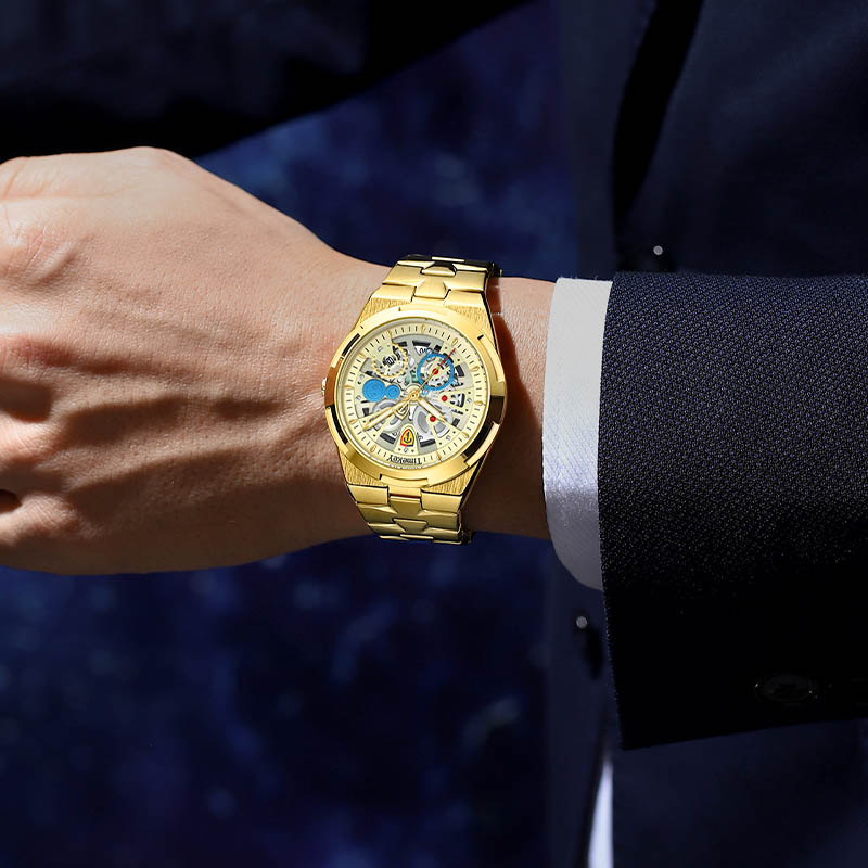 TIMEKEY New Men's Watch Genuine Brand Business Men's Watch Luminous Waterproof Calendar Back