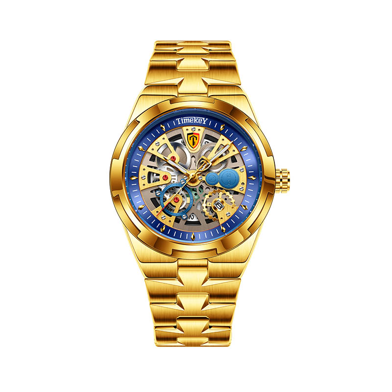 TIMEKEY New Men's Watch Genuine Brand Business Men's Watch Luminous Waterproof Calendar Back