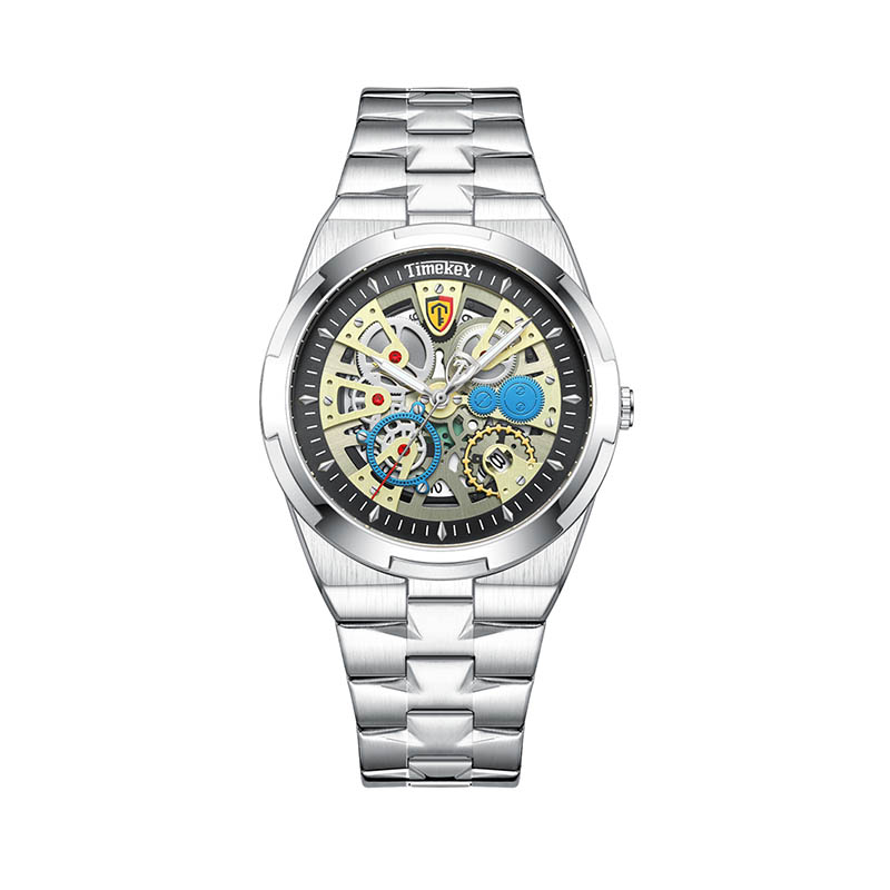 TIMEKEY New Men's Watch Genuine Brand Business Men's Watch Luminous Waterproof Calendar Back