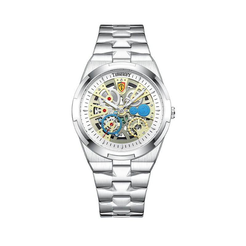 TIMEKEY New Men's Watch Genuine Brand Business Men's Watch Luminous Waterproof Calendar Back