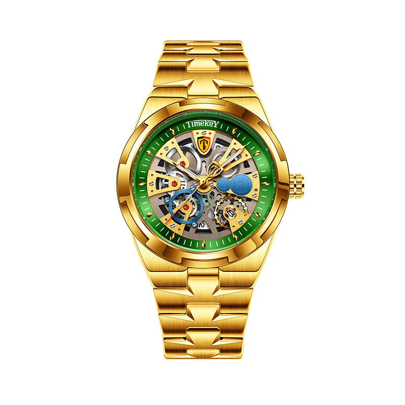 TIMEKEY New Men's Watch Genuine Brand Business Men's Watch Luminous Waterproof Calendar Back