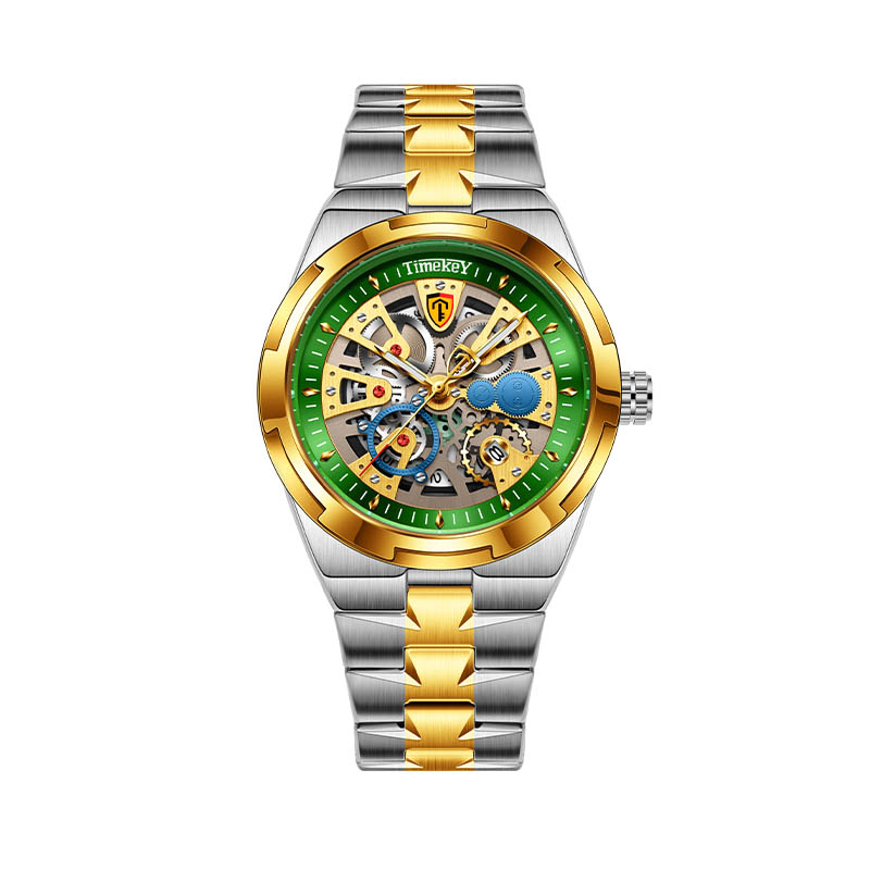 TIMEKEY New Men's Watch Genuine Brand Business Men's Watch Luminous Waterproof Calendar Back