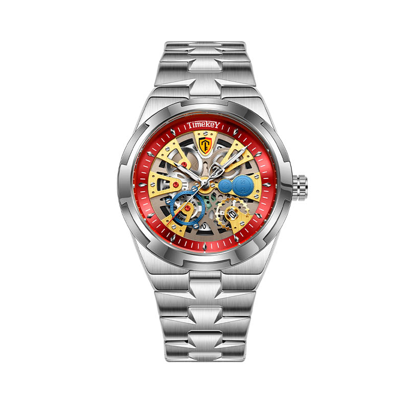 TIMEKEY New Men's Watch Genuine Brand Business Men's Watch Luminous Waterproof Calendar Back