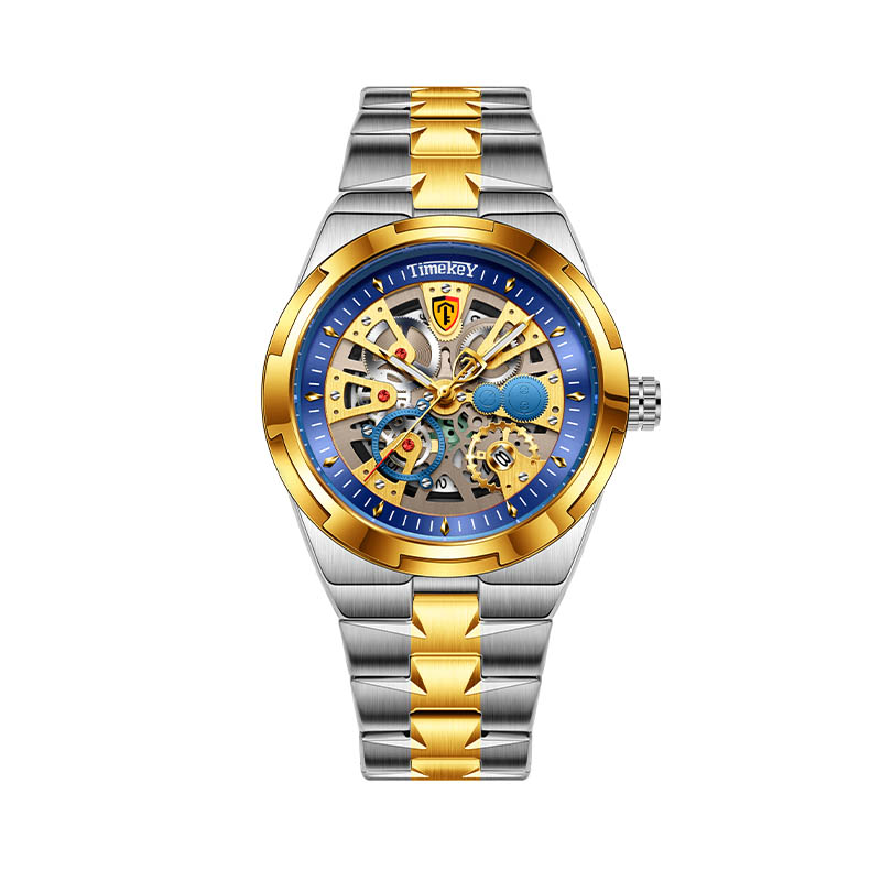 TIMEKEY New Men's Watch Genuine Brand Business Men's Watch Luminous Waterproof Calendar Back